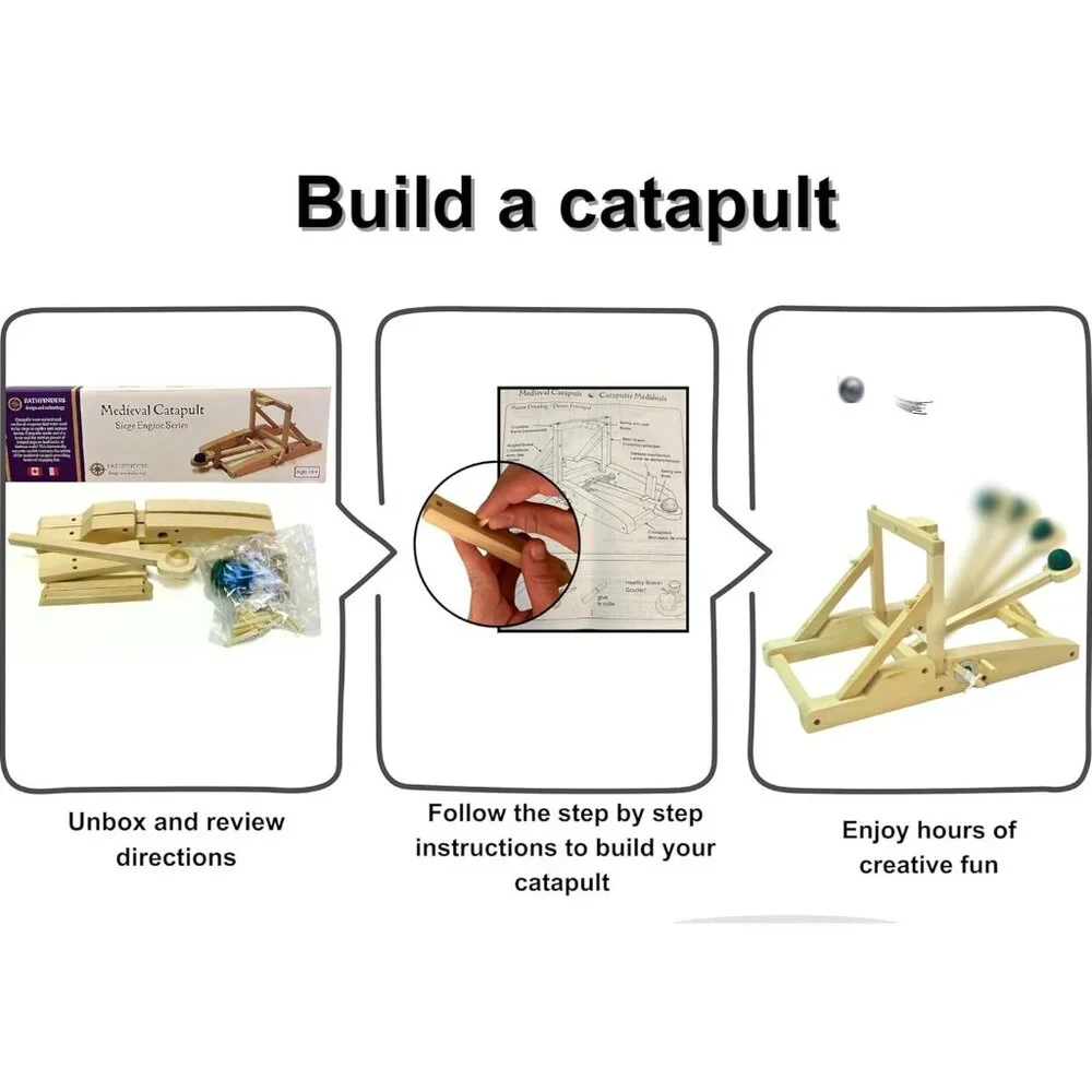 NEW Pathfinders Medieval Catapult Trebuchet Siege Engine Catapult Building Set K